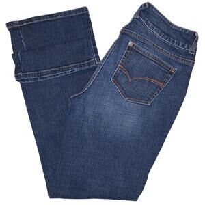 DKNY SoHo Jeans Notched Waist Contrast Stitch Sz 6